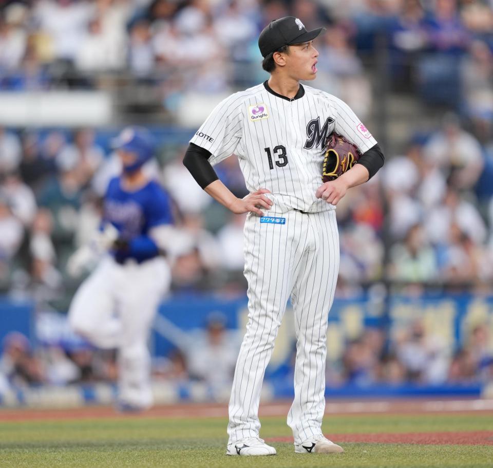 １回、石川昂に右越え２ランを打たれた毛利