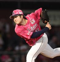 力投する滝中（撮影・金田祐二）