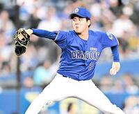 力投する金丸（撮影・開出牧）