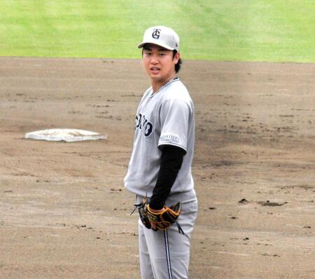 ライブＢＰに登板した山崎