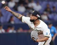 オリックス先発のエスピノーザ（撮影・坂部計介）