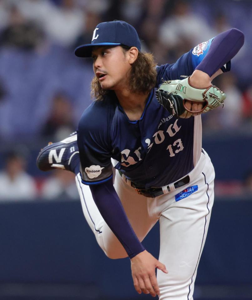 西武先発の高橋（撮影・坂部計介）