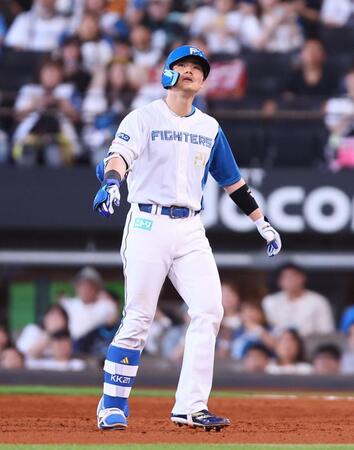 ６回、左邪飛に倒れた清宮幸（撮影・中島達哉）