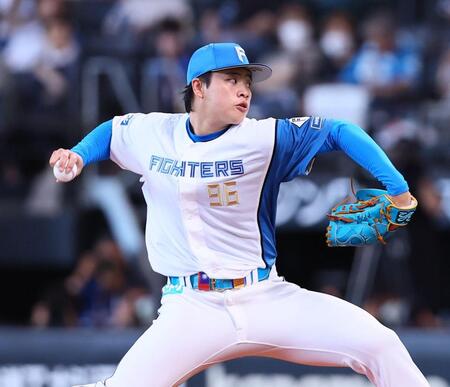 ソフトバンク戦に先発する孫（撮影・中島達哉）