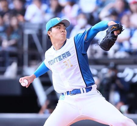ソフトバンク戦に先発する柴田（撮影・中島達哉）