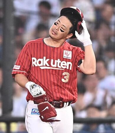 ６回、遊ゴロに倒れた浅村（撮影・開出牧）