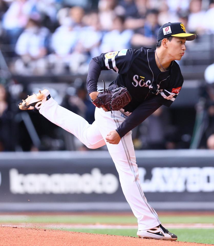 １回、力投する前田悠（撮影・中島達哉）