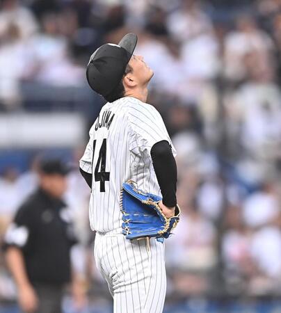 ２回、先制の左越え３ランを打たれた小島（撮影・開出牧）