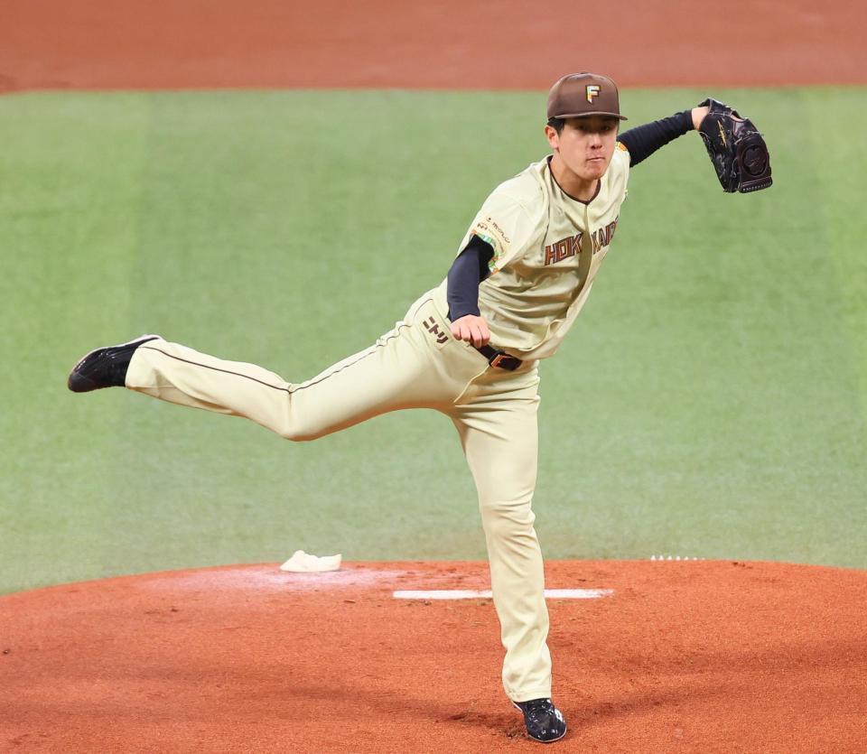 １回、力投する北山（撮影・中島達哉）