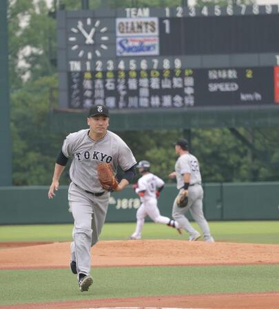 １回、ヤクルトに同点とされた田中将