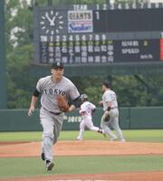 １回、ヤクルトに同点とされた田中将