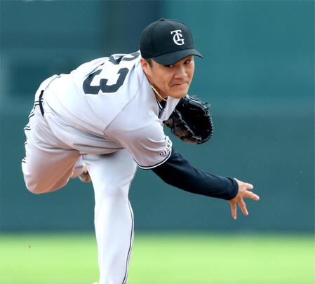 ６回に登板し力投する則本（撮影・西岡正）