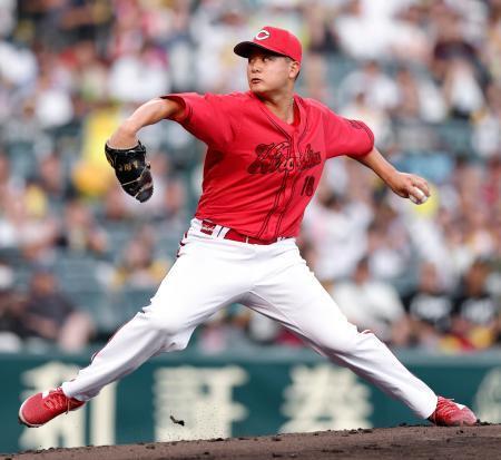 　阪神戦に先発した広島・森＝甲子園