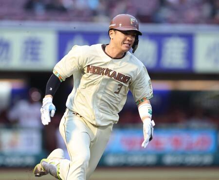 ２回、左前打を放つ郡司（撮影・金田祐二）
