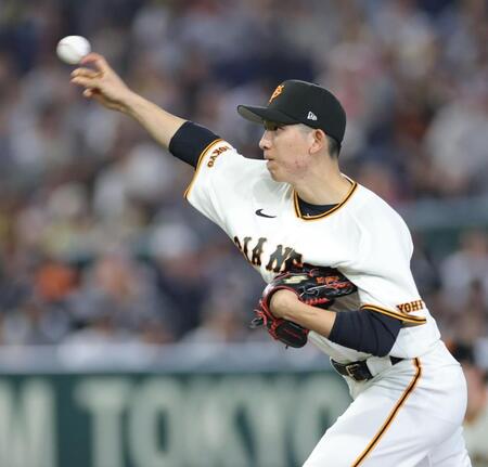 阪神戦に先発する戸郷（撮影・西岡正）