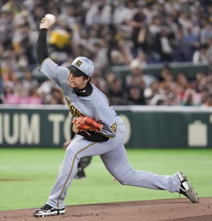 　巨人戦に先発した阪神・才木＝東京ドーム
