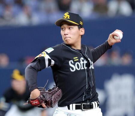 オリックス打線を相手に力投する前田悠（撮影・立川洋一郎）