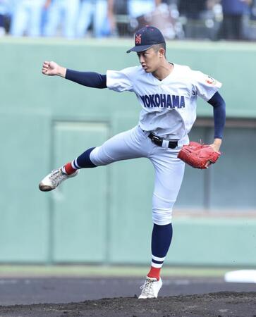 力投する先発の横浜・織田翔希（撮影・伊藤笙子）