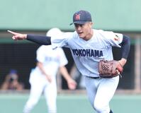 １回途中から好リリーフを見せた横浜・林田滉生（撮影・伊藤笙子）