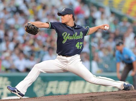 力投する先発のヤクルト・高橋奎二＝甲子園（撮影・西田忠信）