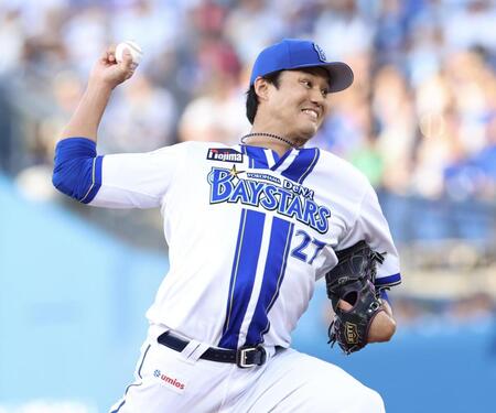 力投する先発の藤浪（撮影・伊藤笙子）