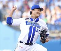 力投する先発の藤浪（撮影・伊藤笙子）