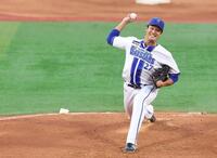 力投する先発の藤浪（撮影・伊藤笙子）