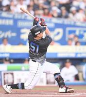 １回、空振り三振に倒れた山口（撮影・開出牧）