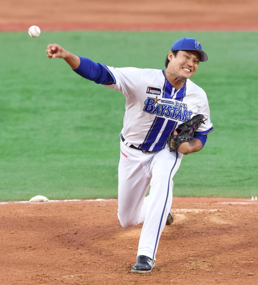 力投する先発の藤浪（撮影・伊藤笙子）