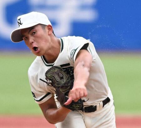 先発した二松学舎大付・川島連十（撮影・堀内翔）