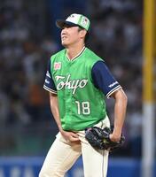 ４回、ダルベックに逆転の左越え３ランを打たれた奥川（撮影・開出牧）