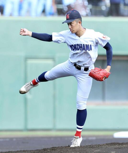 横浜のプロ注目右腕、織田翔希が登板
