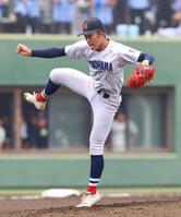 　力投する横浜・織田（撮影・石井剣太郎）