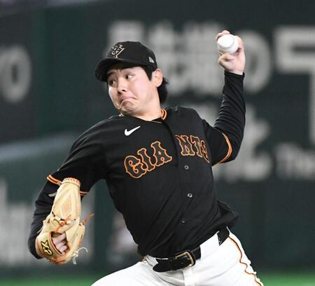 中日打線に立ち向かう竹丸（撮影・佐藤厚）
