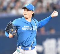 力投する山崎（撮影・高部洋祐）