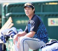 １軍に合流した藤浪（撮影・田中太一）
