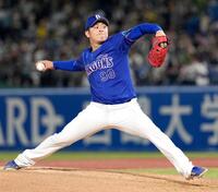 ９回に登板し、18セーブ目を挙げた中日・松山
