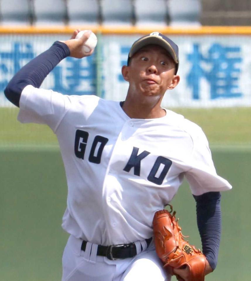 三次を完封する呉港・大越（撮影・市尻達拡）
