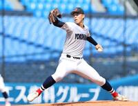 力投する先発の横浜・小林鉄三郎（撮影・伊藤笙子）