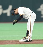 ４回、二塁打を放った山崎（撮影・金田祐二）