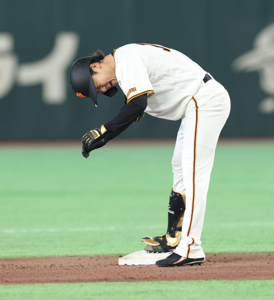 ４回、二塁打を放った山崎（撮影・金田祐二）