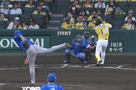 １回、内角のボールをよける森下（撮影・飯室逸平）