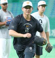 １軍に合流した平内（撮影・金田祐二）