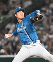 ９回、４番手でマウンドに上がる柴田