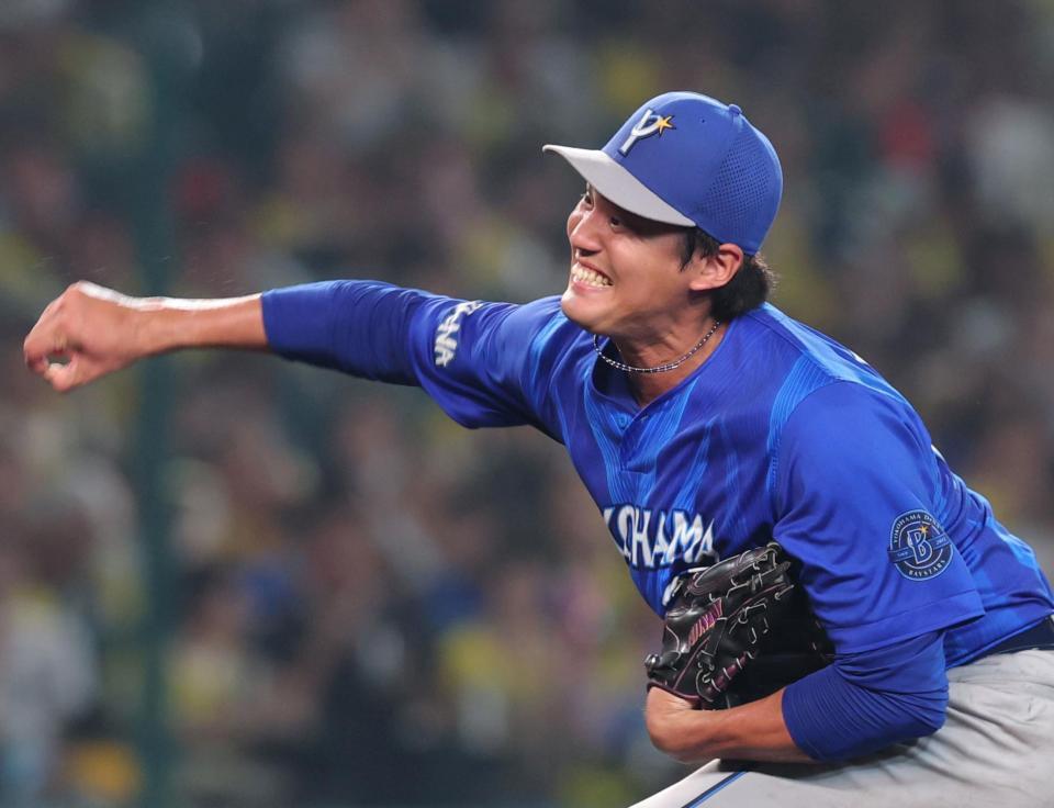 阪神打線を相手に力投する藤浪（撮影・立川洋一郎）