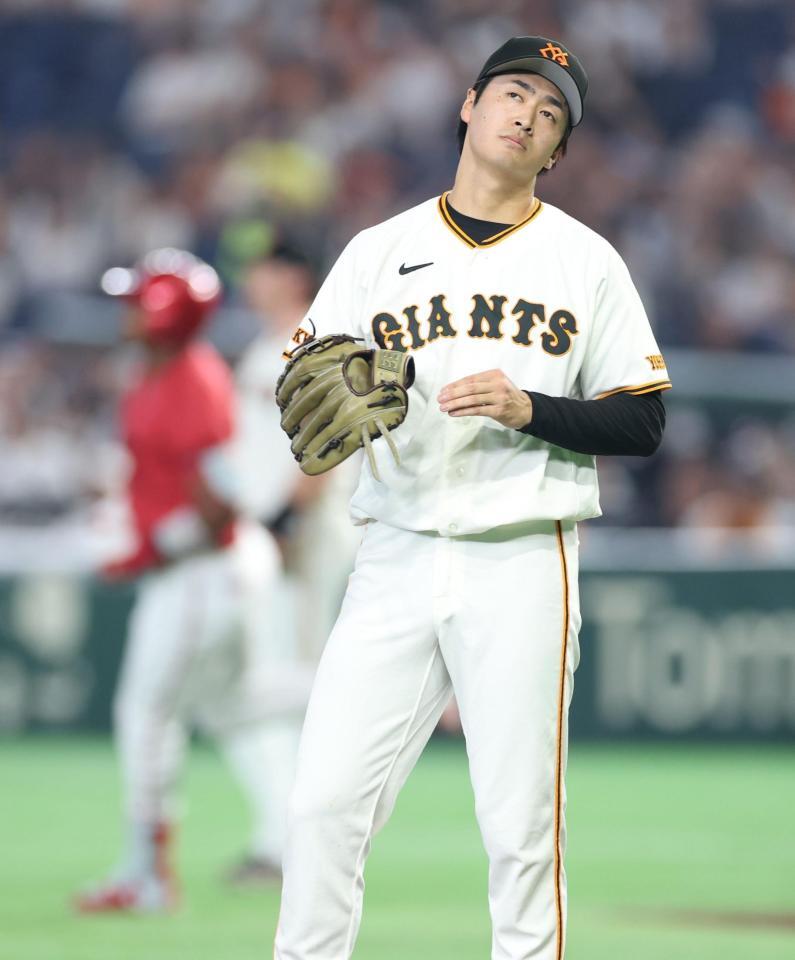 ２回、モンテロに同点ソロを浴びる西舘（撮影・金田祐二）