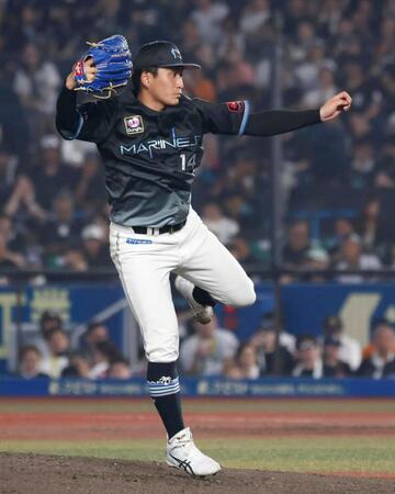 楽天戦に先発したロッテ・小島