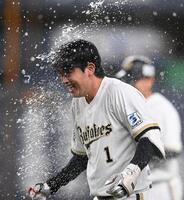 サヨナラ打を放ち祝福を受ける太田（撮影・高部洋祐）