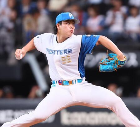 ８回から登板した孫易磊（撮影・中島達哉）