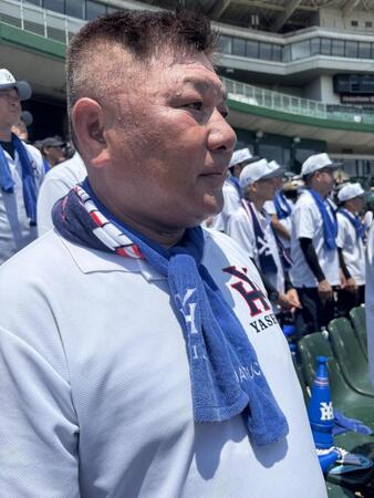 息子の優勝を見守った山口さん
